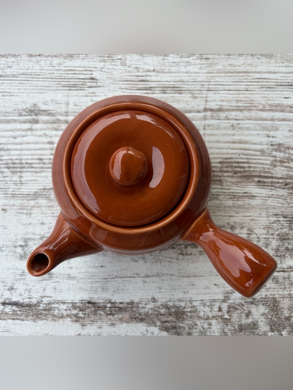 VTG Kyusu Japanese Rust Color Glazed Teapot